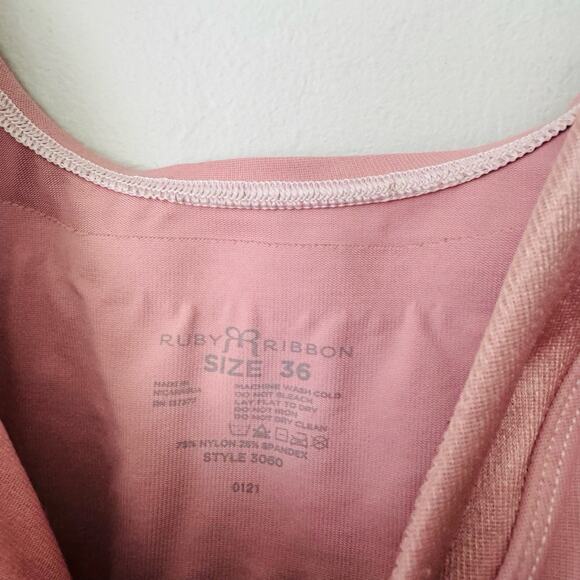 Ruby Ribbon Pink Wide Band Minimizes Bra Wire Free Women’s Size 36 - Picture 2 of 4